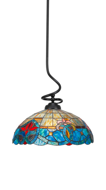 Toltec Lighting - 900-MB-935 - One Light Pendant - Capri - Matte Black