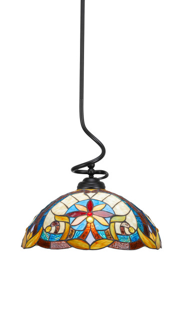 Toltec Lighting - 900-MB-936 - One Light Pendant - Capri - Matte Black