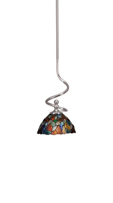 Toltec Lighting - 901-BN-9955 - One Light Mini Pendant - Capri - Brushed Nickel