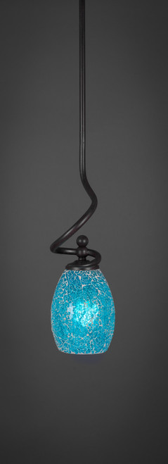 Toltec Lighting - 901-DG-5055 - One Light Mini Pendant - Capri - Dark Granite