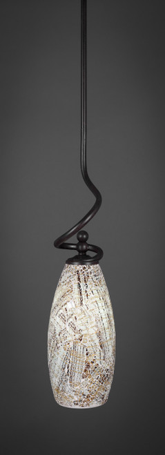 Toltec Lighting - 901-DG-5064 - One Light Mini Pendant - Capri - Dark Granite