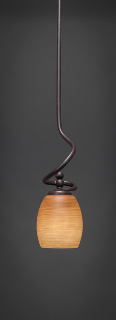 Toltec Lighting - 901-DG-625 - One Light Mini Pendant - Capri - Dark Granite