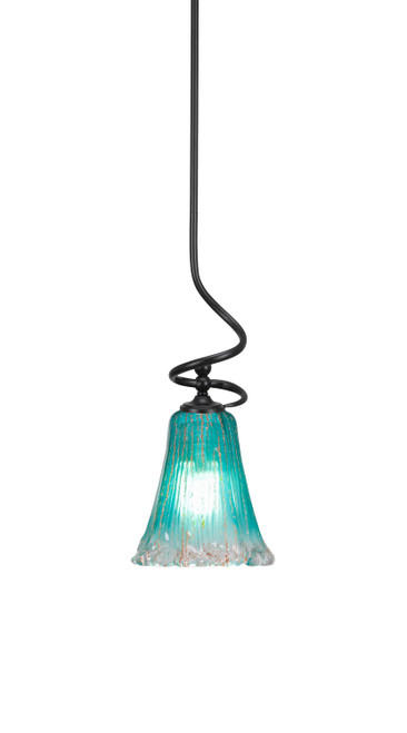 Toltec Lighting - 901-MB-725 - One Light Mini Pendant - Capri - Matte Black