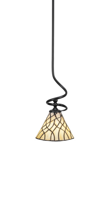 Toltec Lighting - 901-MB-9115 - One Light Mini Pendant - Capri - Matte Black