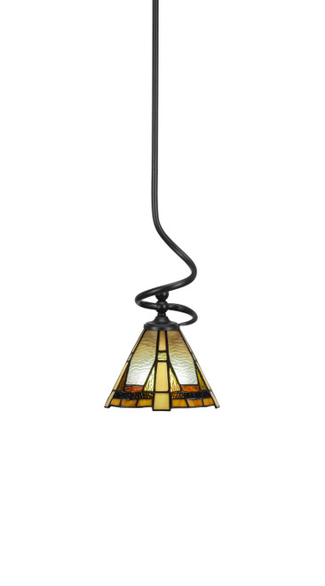 Toltec Lighting - 901-MB-9345 - One Light Mini Pendant - Capri - Matte Black