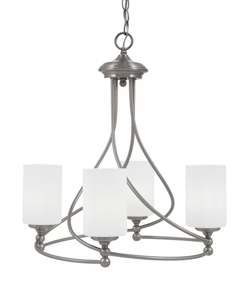 Toltec Lighting - 904-BN-310 - Four Light Chandelier - Capri - Brushed Nickel