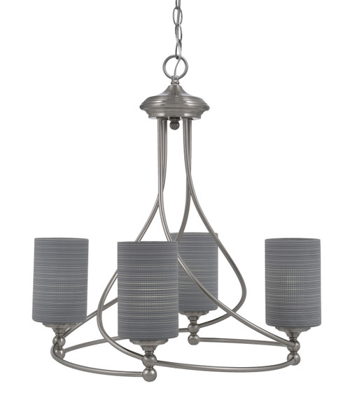 Toltec Lighting - 904-BN-4062 - Four Light Chandelier - Capri - Brushed Nickel