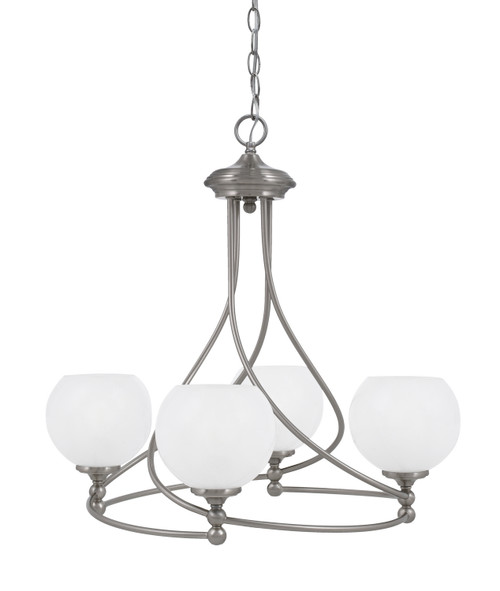 Toltec Lighting - 904-BN-4101 - Four Light Chandelier - Capri - Brushed Nickel