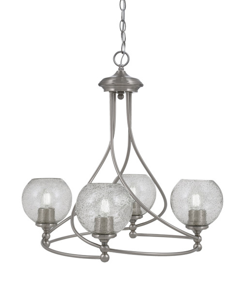 Toltec Lighting - 904-BN-4102 - Four Light Chandelier - Capri - Brushed Nickel