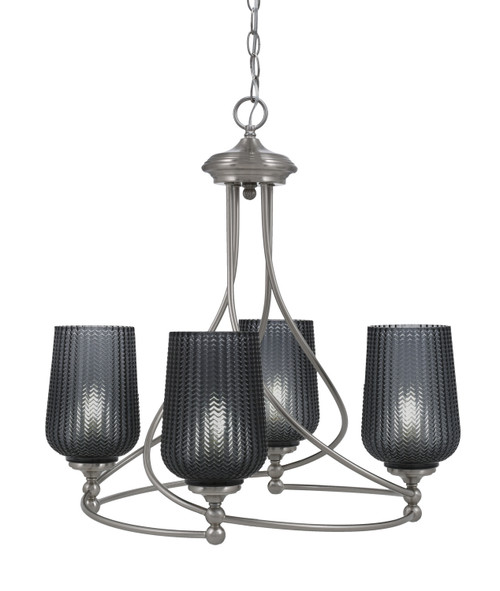 Toltec Lighting - 904-BN-4252 - Four Light Chandelier - Capri - Brushed Nickel