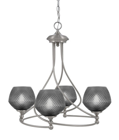 Toltec Lighting - 904-BN-4622 - Four Light Chandelier - Capri - Brushed Nickel