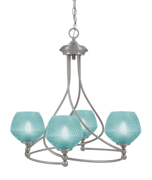 Toltec Lighting - 904-BN-4625 - Four Light Chandelier - Capri - Brushed Nickel