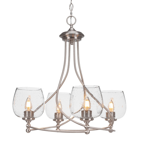 Toltec Lighting - 904-BN-4810 - Four Light Chandelier - Capri - Brushed Nickel