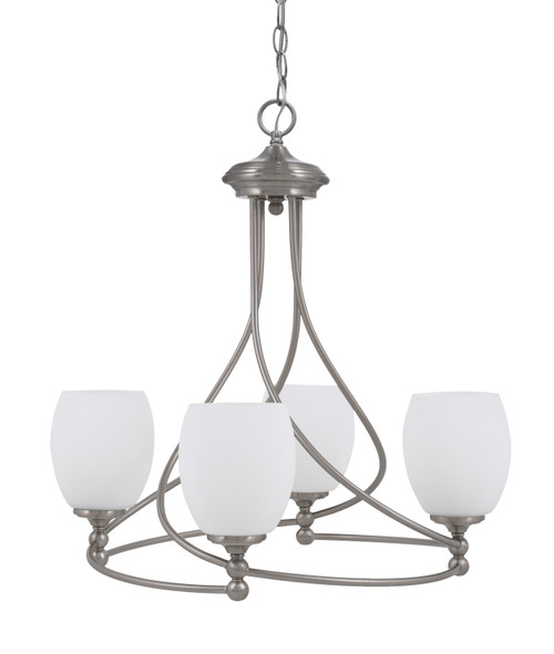 Toltec Lighting - 904-BN-615 - Four Light Chandelier - Capri - Brushed Nickel