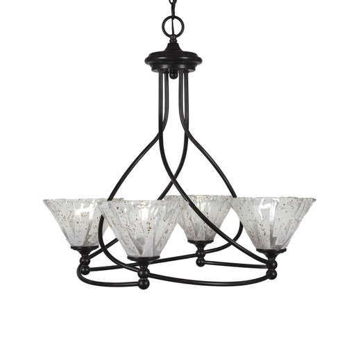 Toltec Lighting - 904-DG-7195 - Four Light Chandelier - Capri - Dark Granite