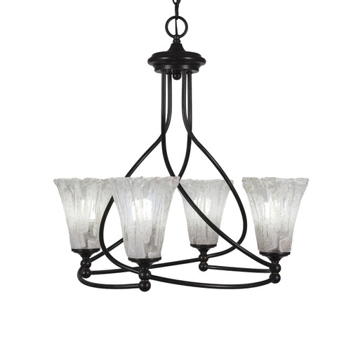 Toltec Lighting - 904-DG-729 - Four Light Chandelier - Capri - Dark Granite