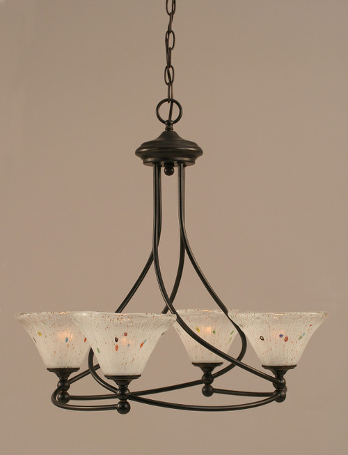 Toltec Lighting - 904-DG-751 - Four Light Chandelier - Capri - Dark Granite