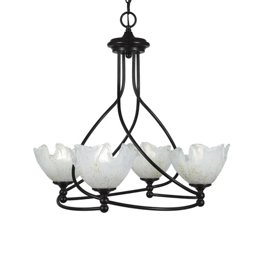 Toltec Lighting - 904-DG-755 - Four Light Chandelier - Capri - Dark Granite