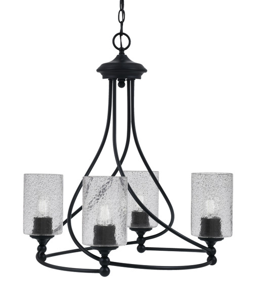 Toltec Lighting - 904-MB-3002 - Four Light Chandelier - Capri - Matte Black