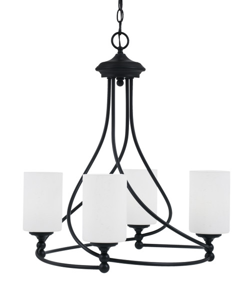 Toltec Lighting - 904-MB-310 - Four Light Chandelier - Capri - Matte Black