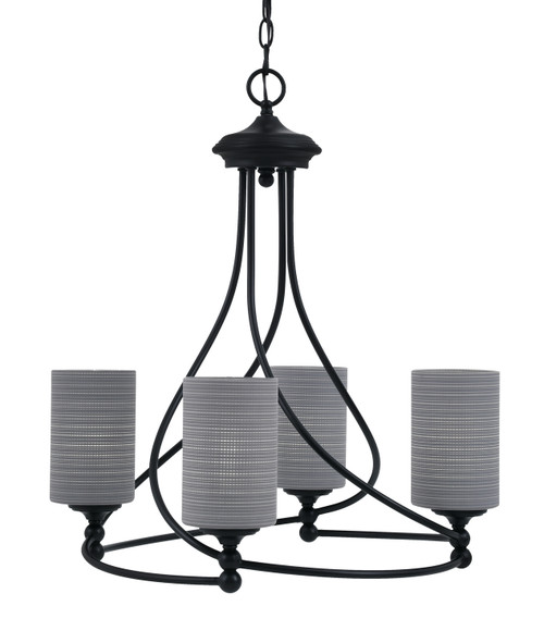 Toltec Lighting - 904-MB-4062 - Four Light Chandelier - Capri - Matte Black
