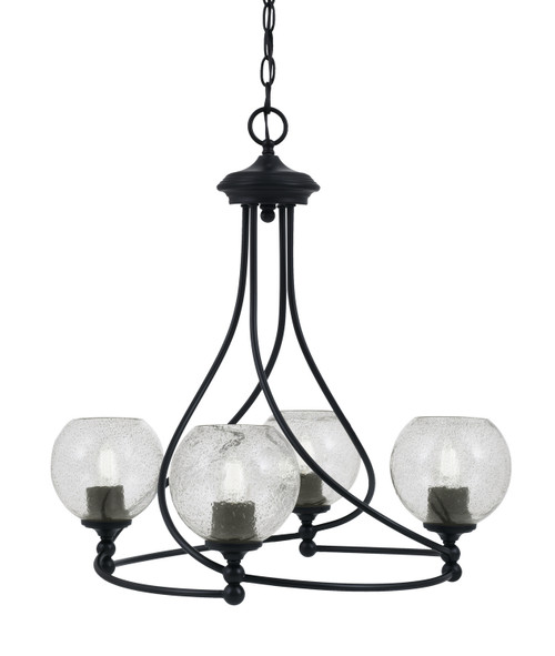 Toltec Lighting - 904-MB-4102 - Four Light Chandelier - Capri - Matte Black