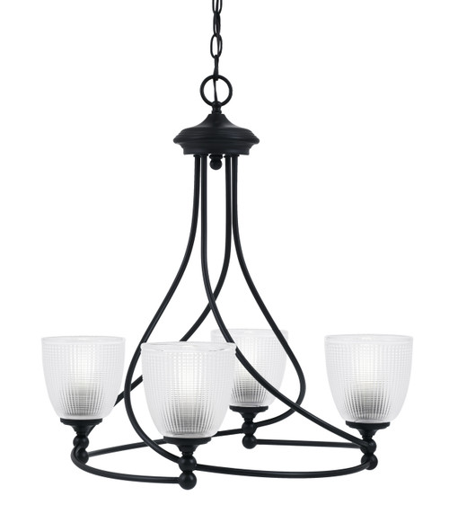 Toltec Lighting - 904-MB-500 - Four Light Chandelier - Capri - Matte Black