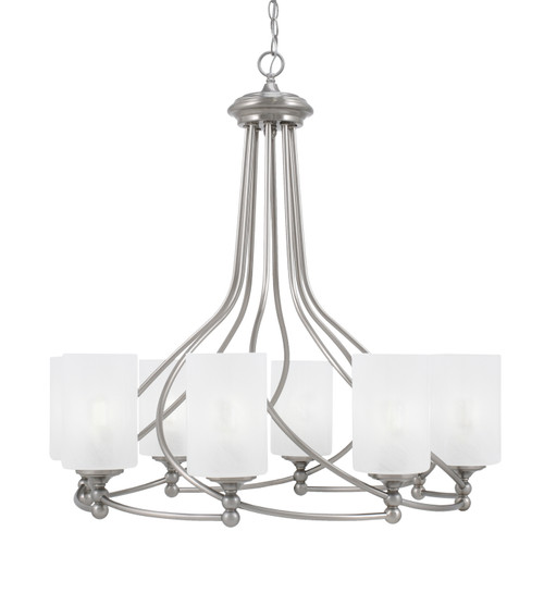 Toltec Lighting - 908-BN-3001 - Eight Light Chandelier - Capri - Brushed Nickel