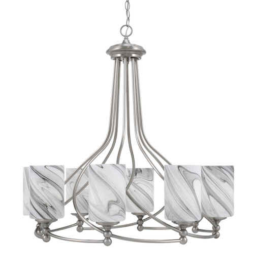 Toltec Lighting - 908-BN-3009 - Eight Light Chandelier - Capri - Brushed Nickel