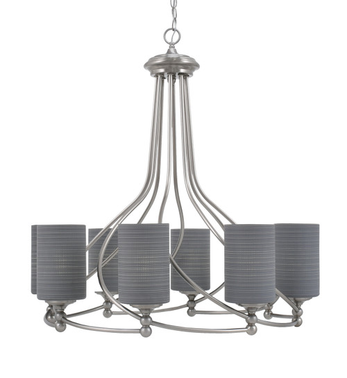 Toltec Lighting - 908-BN-4062 - Eight Light Chandelier - Capri - Brushed Nickel