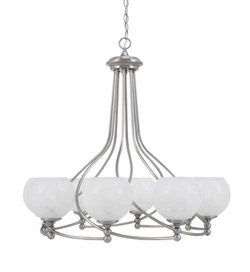 Toltec Lighting - 908-BN-4101 - Eight Light Chandelier - Capri - Brushed Nickel
