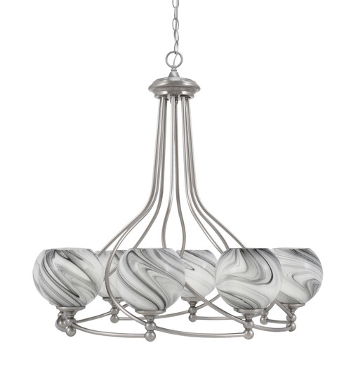 Toltec Lighting - 908-BN-4109 - Eight Light Chandelier - Capri - Brushed Nickel