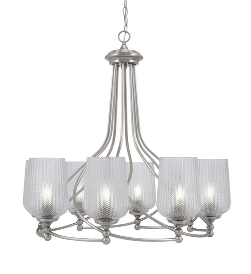 Toltec Lighting - 908-BN-4250 - Eight Light Chandelier - Capri - Brushed Nickel