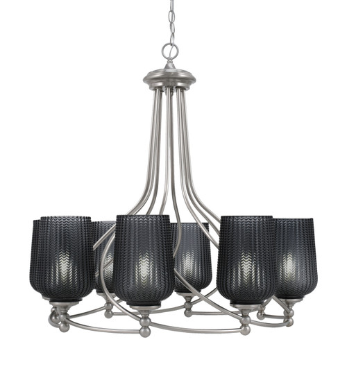 Toltec Lighting - 908-BN-4252 - Eight Light Chandelier - Capri - Brushed Nickel