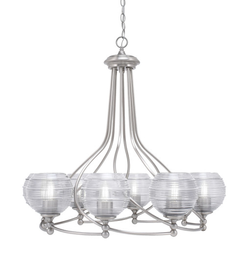 Toltec Lighting - 908-BN-5110 - Eight Light Chandelier - Capri - Brushed Nickel