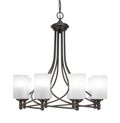 Toltec Lighting - 908-DG-3001 - Eight Light Chandelier - Capri - Dark Granite