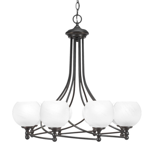 Toltec Lighting - 908-DG-4101 - Eight Light Chandelier - Capri - Dark Granite