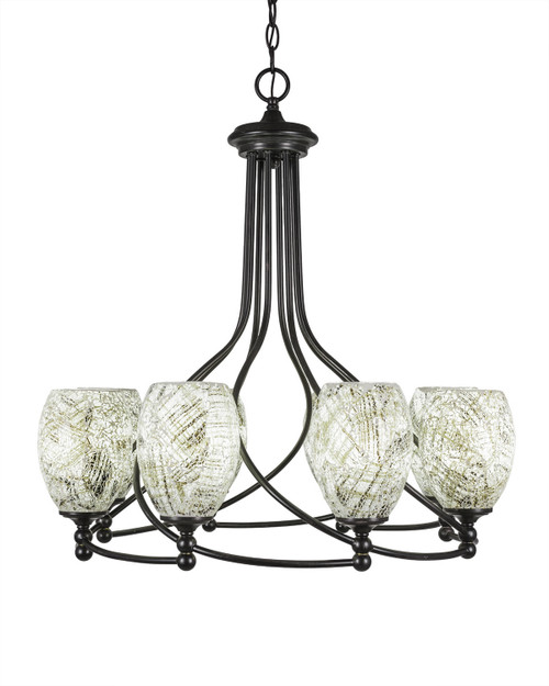 Toltec Lighting - 908-DG-5054 - Eight Light Chandelier - Capri - Dark Granite