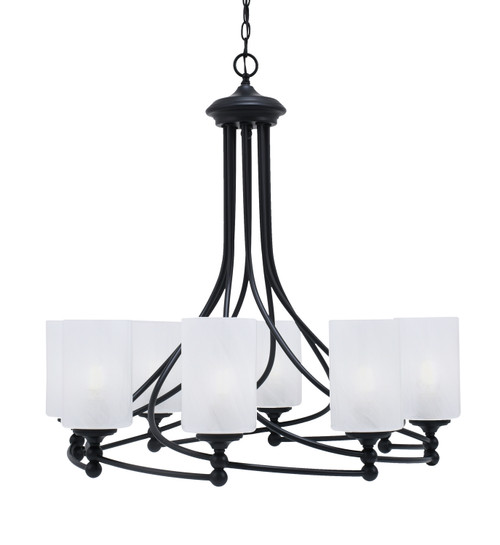 Toltec Lighting - 908-MB-3001 - Eight Light Chandelier - Capri - Matte Black