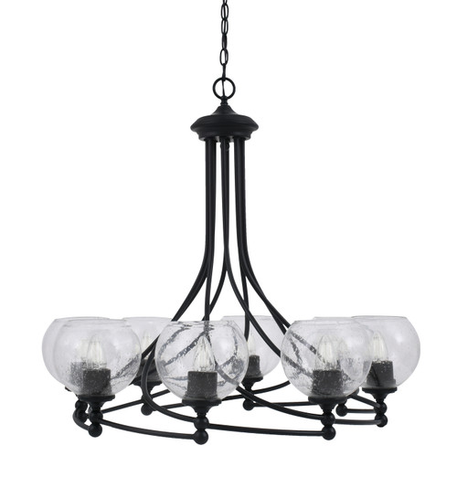 Toltec Lighting - 908-MB-4100 - Eight Light Chandelier - Capri - Matte Black