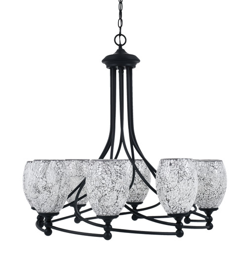 Toltec Lighting - 908-MB-4165 - Eight Light Chandelier - Capri - Matte Black