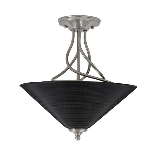 Toltec Lighting - 909-BN-4019 - Three Light Semi-Flush Mount - Capri - Brushed Nickel