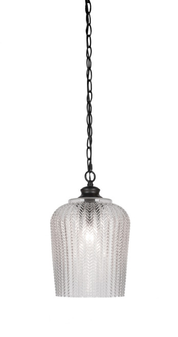 Toltec Lighting - 91-MB-4280 - One Light Pendant - Cordova - Matte Black