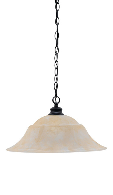 Toltec Lighting - 92-MB-53813 - One Light Pendant - Chain - Matte Black