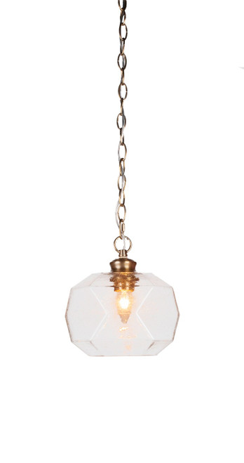 Toltec Lighting - 92-NAB-4490 - One Light Pendant - Rocklin - New Age Brass