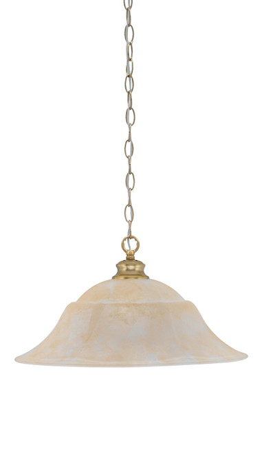 Toltec Lighting - 92-NAB-53813 - One Light Pendant - Chain - New Age Brass