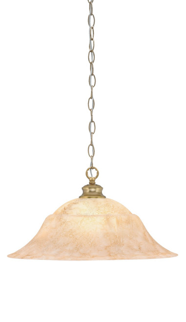Toltec Lighting - 92-NAB-53818 - One Light Pendant - Chain - New Age Brass