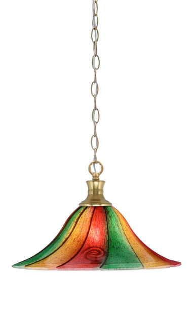 Toltec Lighting - 96-NAB-767 - One Light Pendant - Chain - New Age Brass