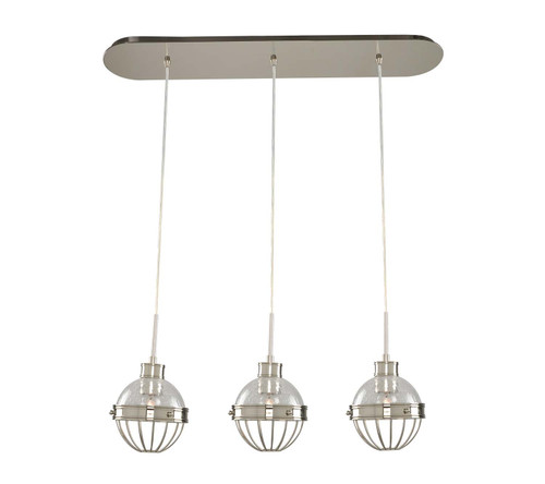 Kalco - 311343PN - Three Light Island Pendant - Montauk - Polished Nickel