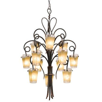 Kalco - 4290AC/ANTQ - 12 Light Chandelier - Tribecca - Antique Copper